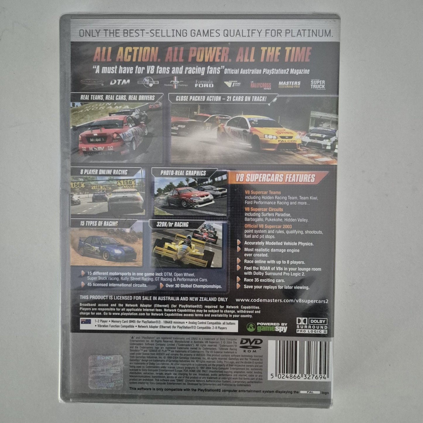 V8 Supercars Australia 2 SEALED PlayStation 2 PS2 Game PAL Free Postage