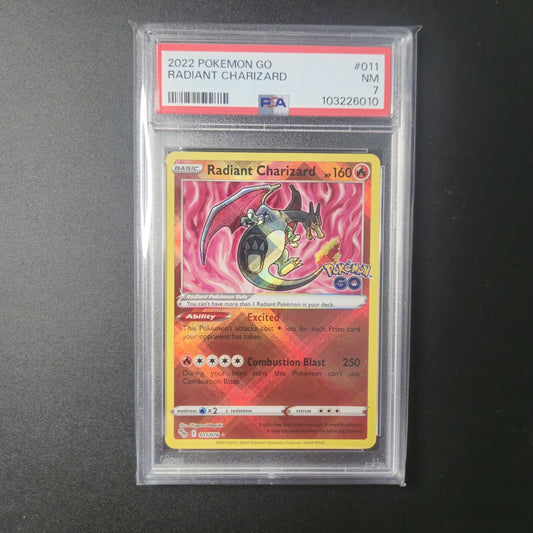 2022 Pokémon Go Radiant Charizard #011 PSA 7