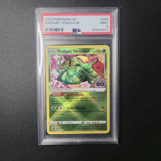 Radiant Venusaur 004/078 Pokémon GO Holo Rare 2022 PSA 9 Mint 