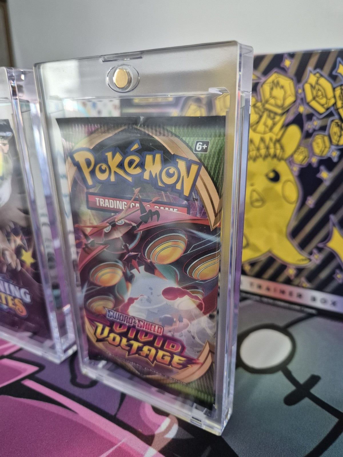 3 PACK Pokemon Booster Pack Acrylic Case Display with Magnetic Lid FAST SHIPPING
