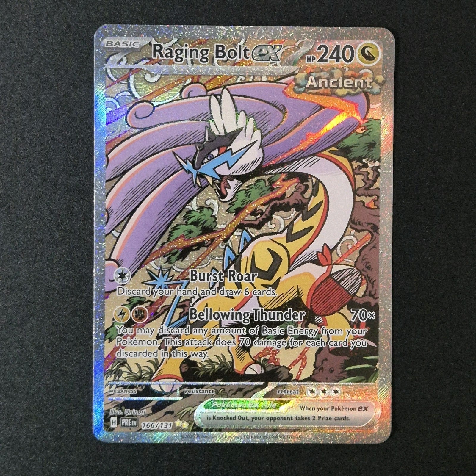 Raging Bolt EX SIR 166/131 Special Illustration Pokémon TCG Prismatic Evolutions