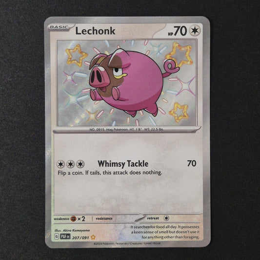 Lechonk 207/091 Sv: Paldean Fates Holo Shiny PACK FRESH