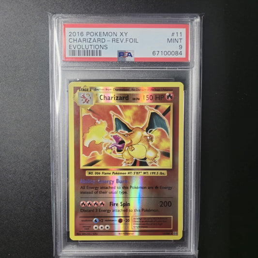 PSA MINT 9 Pokemon XY Evolutions Charizard Reverse Holo 11/108 Mint Reverse Holo