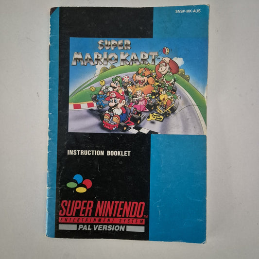 Super Mario Kart Super Nintendo SNES. Manual Instruction Booklet 