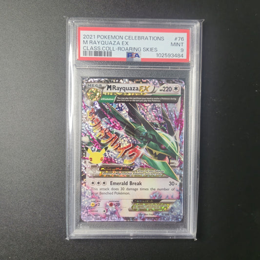 PSA 9 pokemon english M Rayquaza EX #76 Pokemon Celebrations 