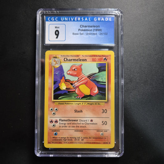 CGC 9 Mint Charmeleon 24/102 Base Set Unlimited 