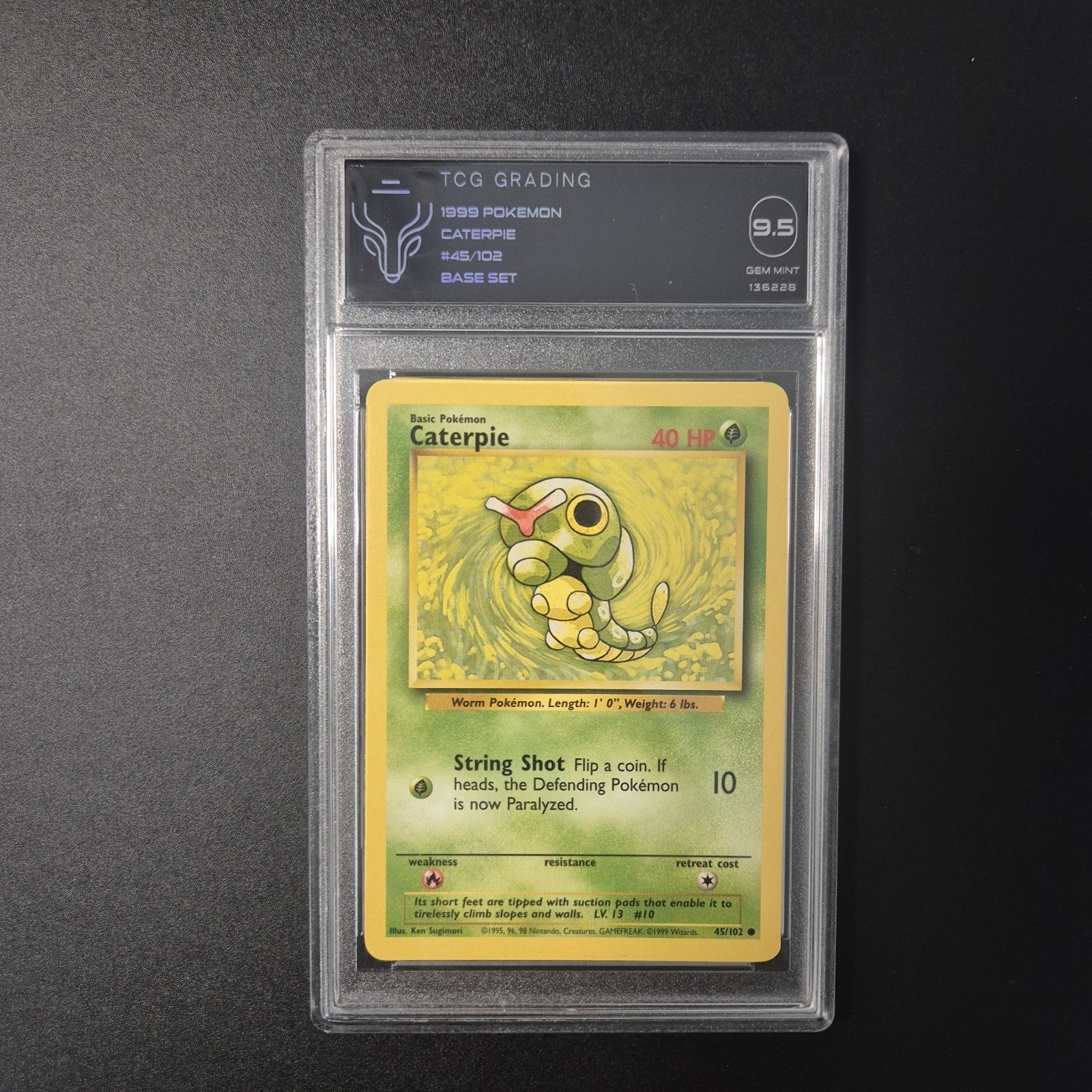 Pokemon Base Set 2 CATERPIE #68 TCG 9.5 