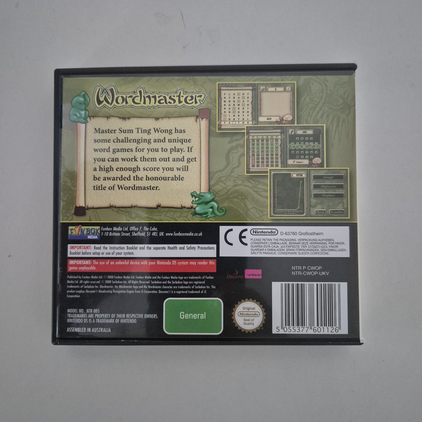 Nintendo DS - Wordmaster COMPLETE 