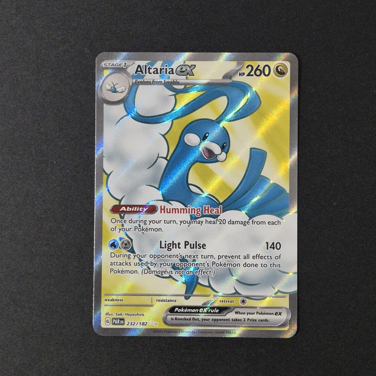 Pokemon Care Altaria EX 232/182 Full Art Ultra Rare Paradox Rift PACK FRESH