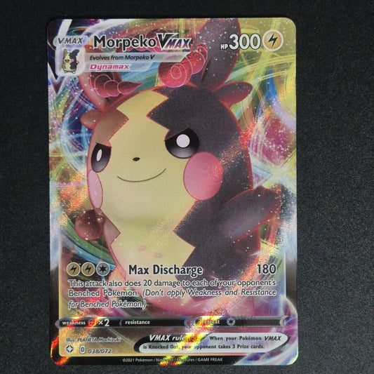 Morpeko VMAX Holo Ultra Rare 038/072 Pokemon Card Shining Fates NM