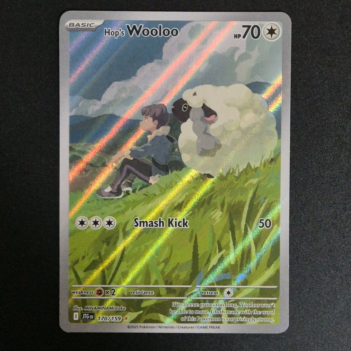 Pokémon TCG Hop's Wooloo 170/159 Journey Together Illustration Rare NM+