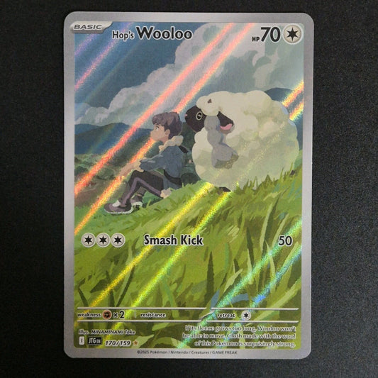 Pokémon TCG Hop's Wooloo 170/159 Journey Together Illustration Rare NM+