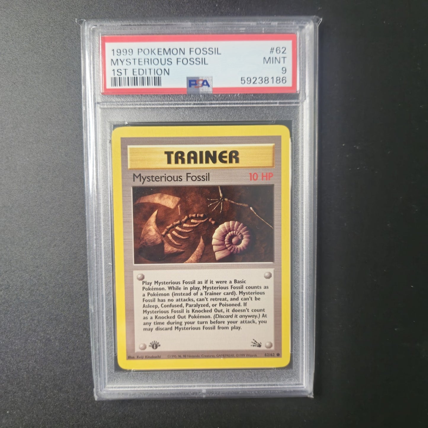 1999 Pokémon Fossil Mysterious Fossil 1st Edition PSA 9 #62 