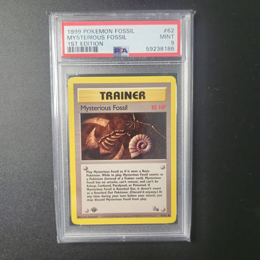 1999 Pokémon Fossil Mysterious Fossil 1st Edition PSA 9 #62 