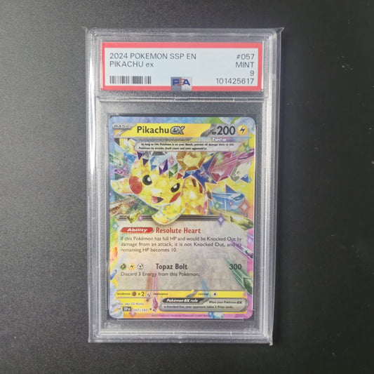 2024 Pokemon Surging Sparks PIKACHU EX 57/191 PSA 9 MINT