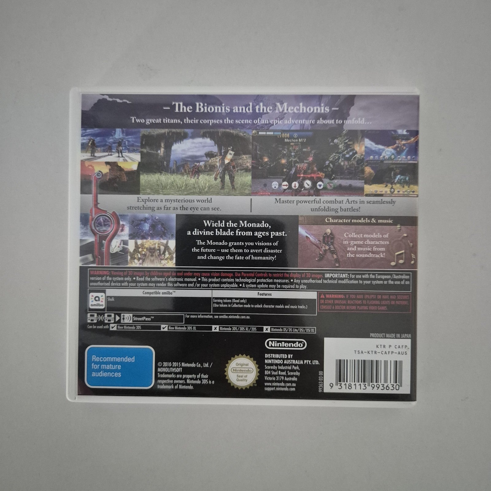 Xenoblade Chronicles 3D - Nintendo 3DS AUS PAL 2DS Game