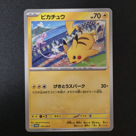 Pikachu 197/SV-P PROMO Gym Pokemon Card 2024 Japanese TCG Scarlet & Violet NM JP