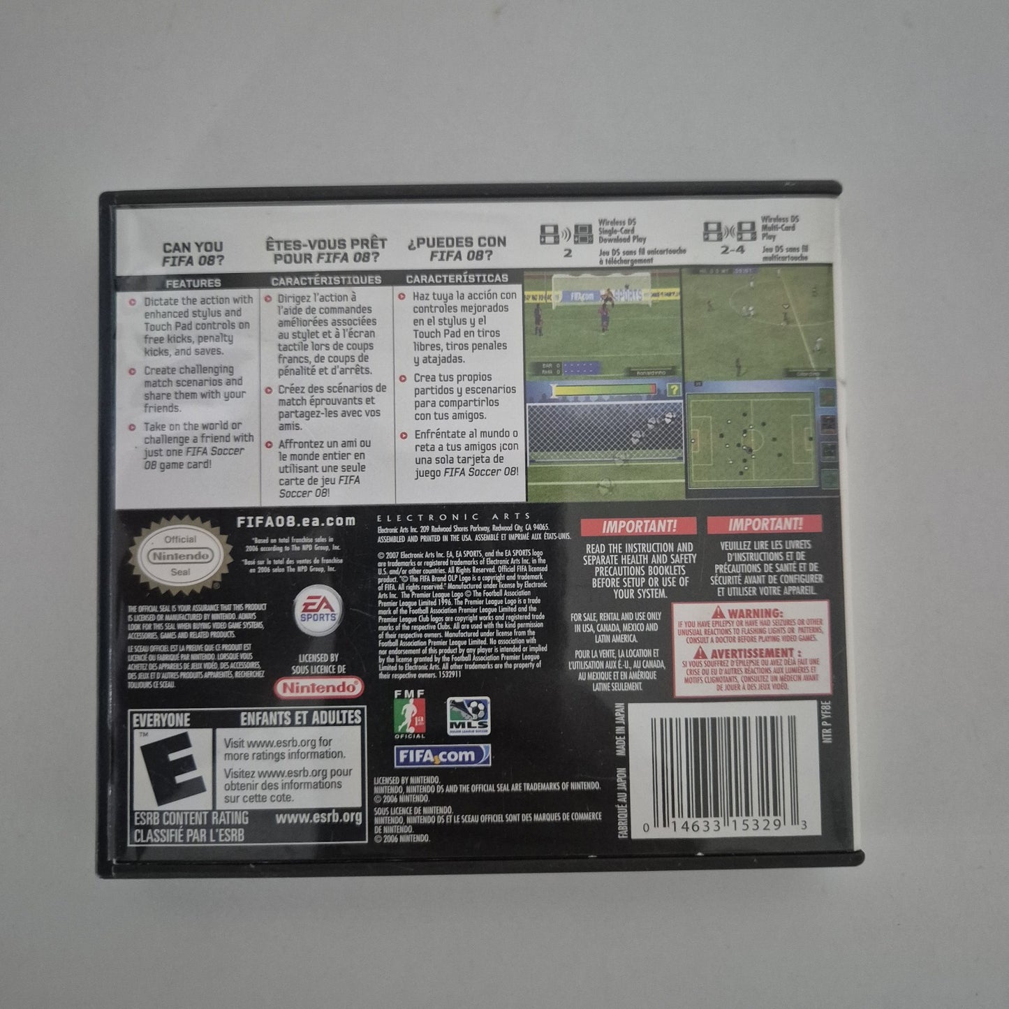 Fifa 08 - Fifa Official Licensed Product - Nintendo DS Game With Manual 
