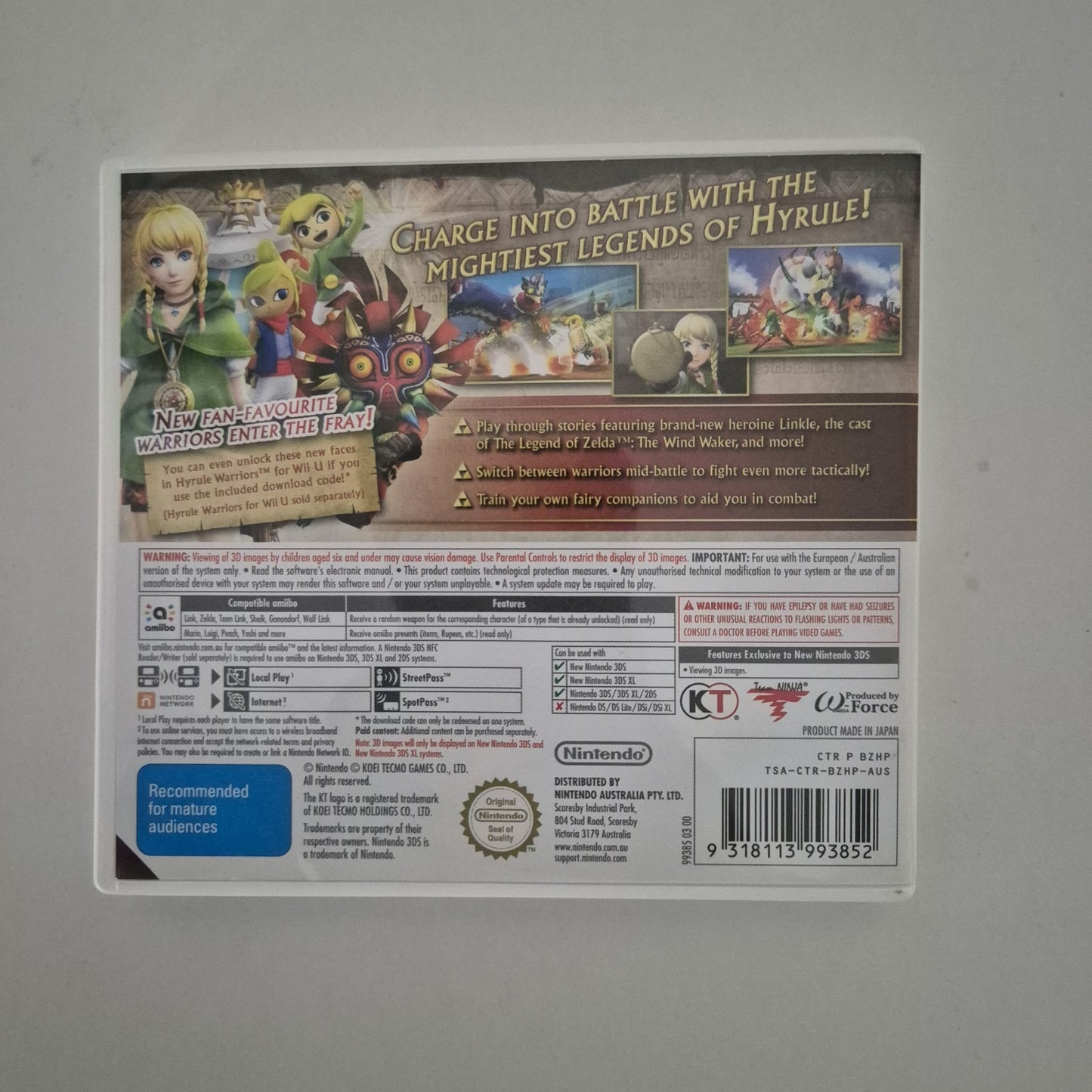 Hyrule Warriors Legends - Nintendo 3DS Game - COMPLETE - FREE SHIPPING 