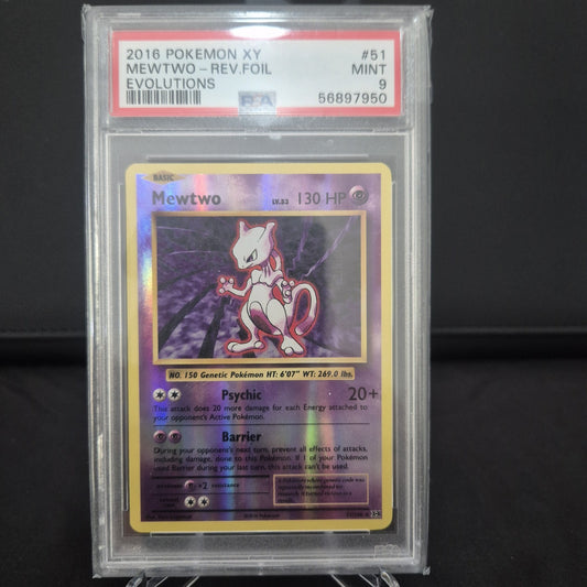 MEWTWO 2016 Reverse Holo XY Evolutions PSA 9