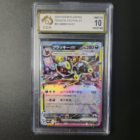 2024 Pokemon Terastal Festival Umbreon EX - 093/187 CGA Pristine 10